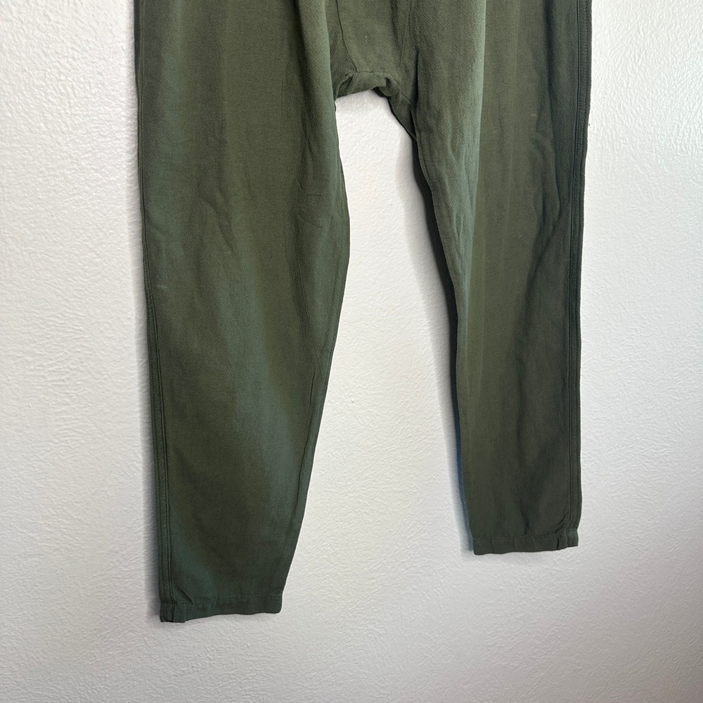 The Great Army Pants Olive Green Cotton Drop Crotch Tapered Trousers Size 1 S - Picture 9 of 9